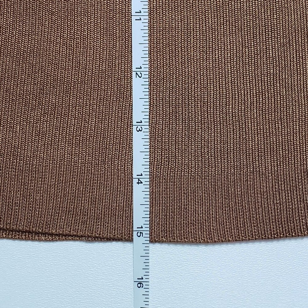 Madewell Rib Square-Neck Sweater Tank Womens XXS Golden Bronze Brown Stylish Top - Picture 11 of 16
